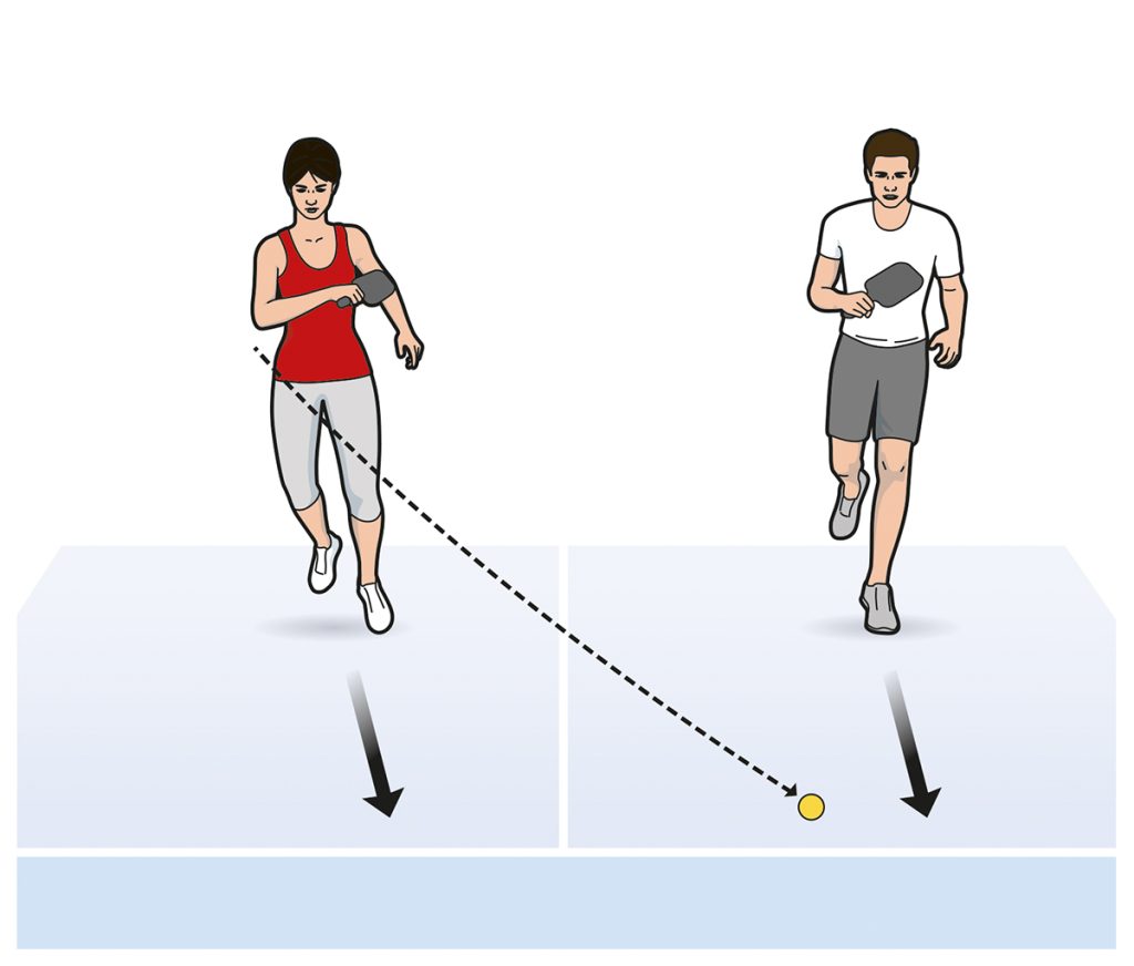 InPickleball | Follow the ball crosscourt