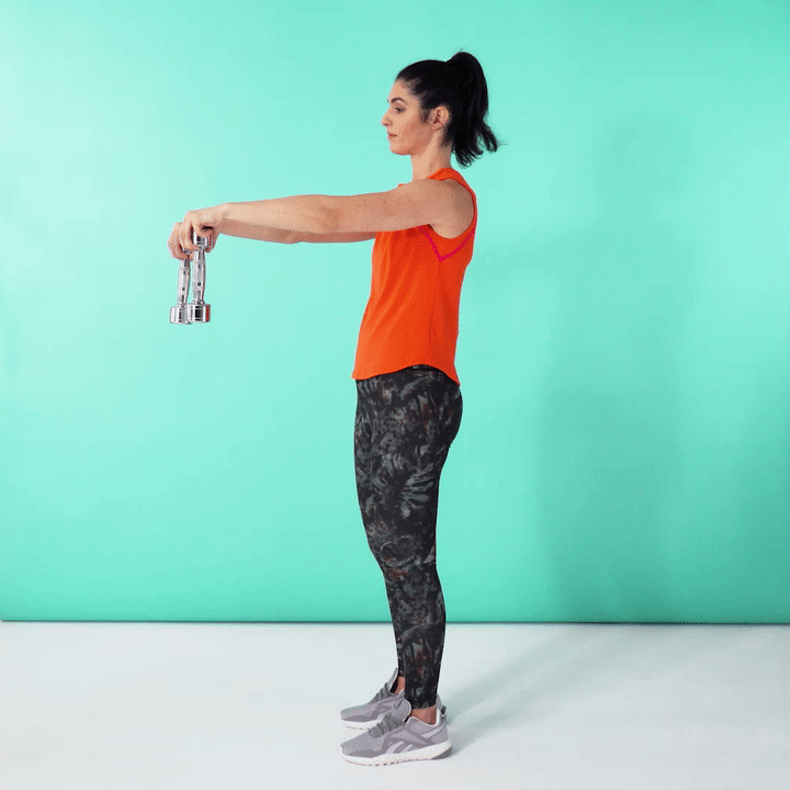 InPickleball | Standing dumbbell extensions demo