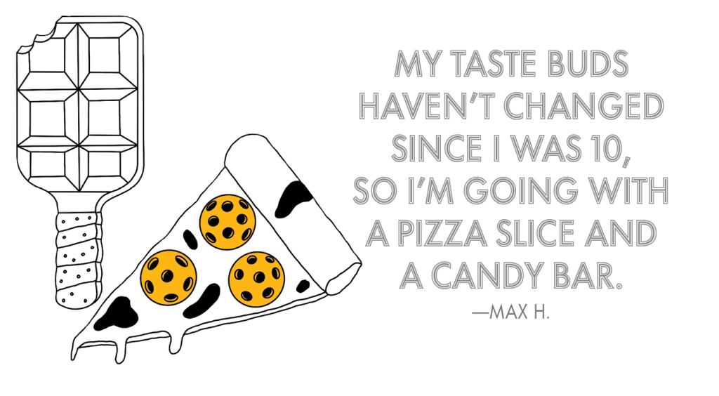 InPickleball | Heard on the court |  Pizza slice and a candy bar
